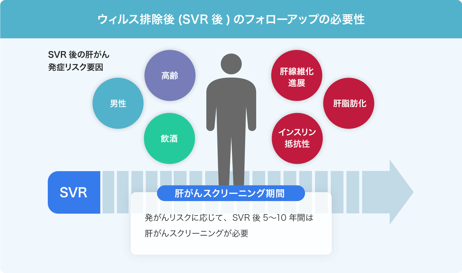 ウイルス排除後（SVR後）のフォローアップの必要性